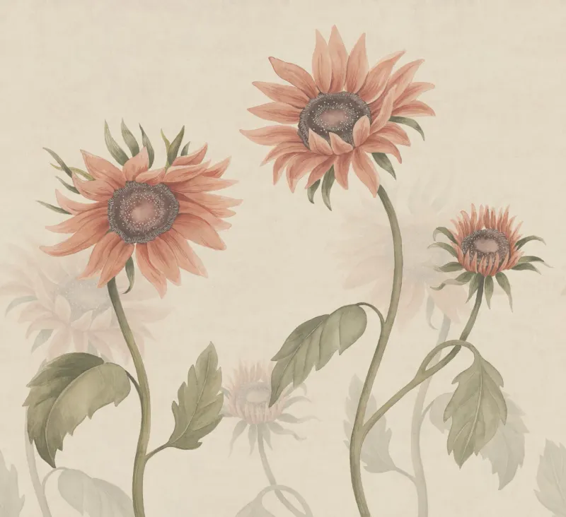 Sunflowers, Peach