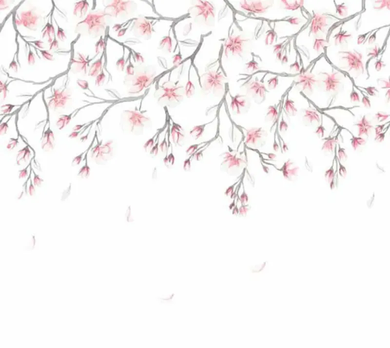 Sakura mural pink