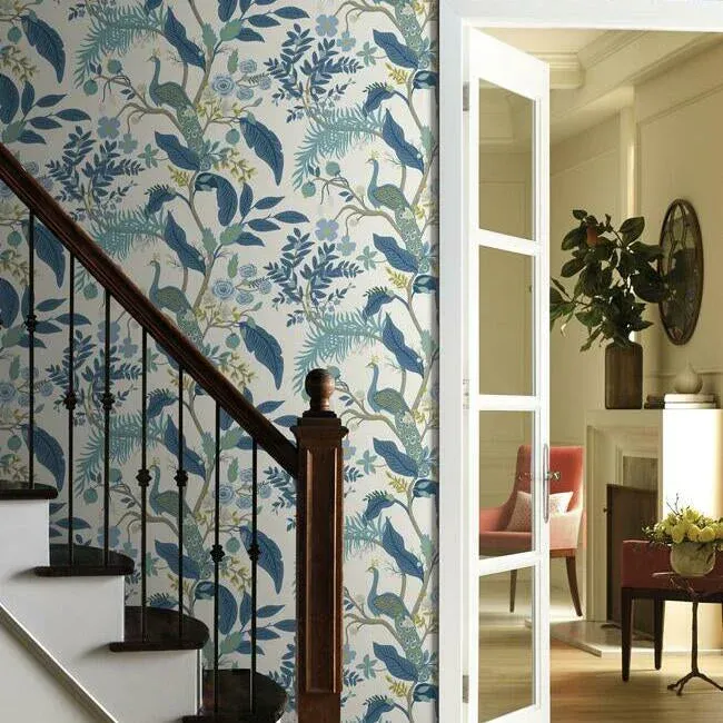 Peacock Blue&amp;White