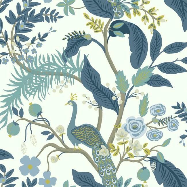 Peacock Blue&amp;White