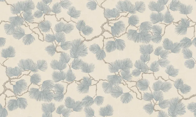 Pine Mural, Misty Blue