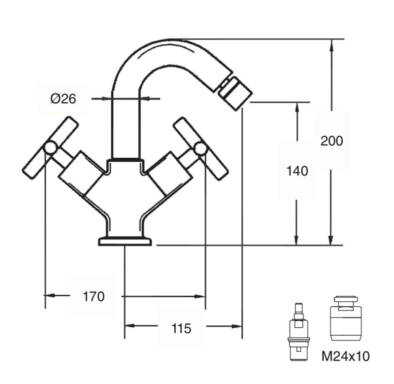 Aurin bidet mixer
