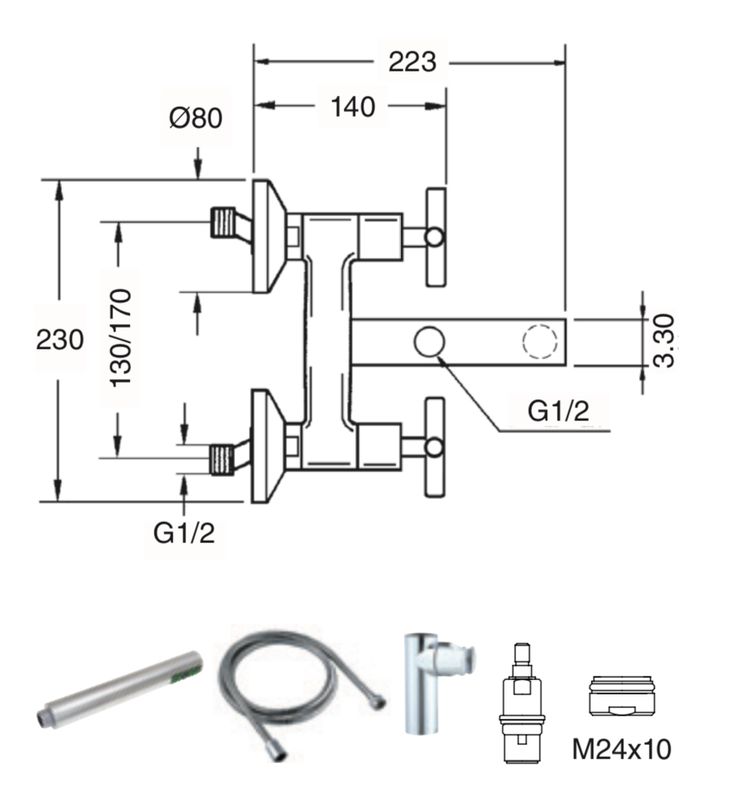 Aurin bath mixer