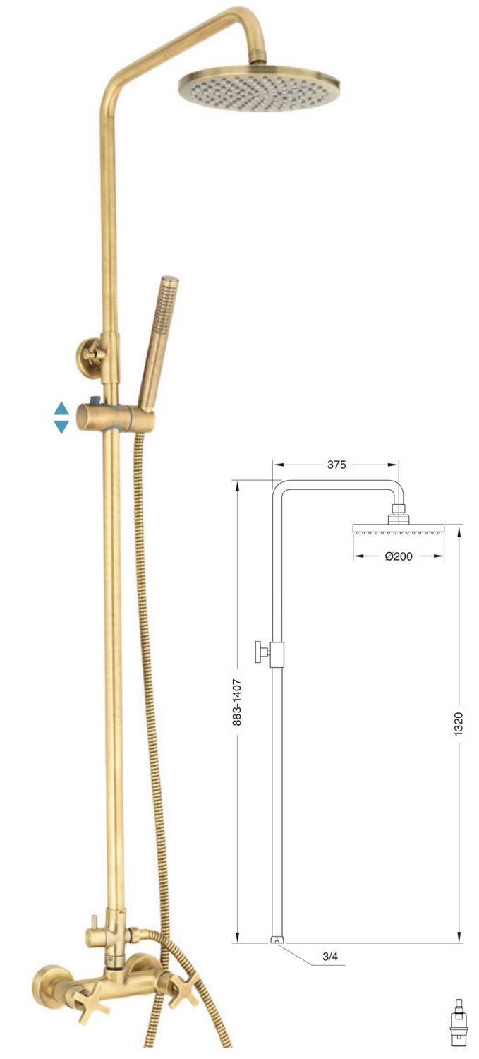 Aurin shower mixer