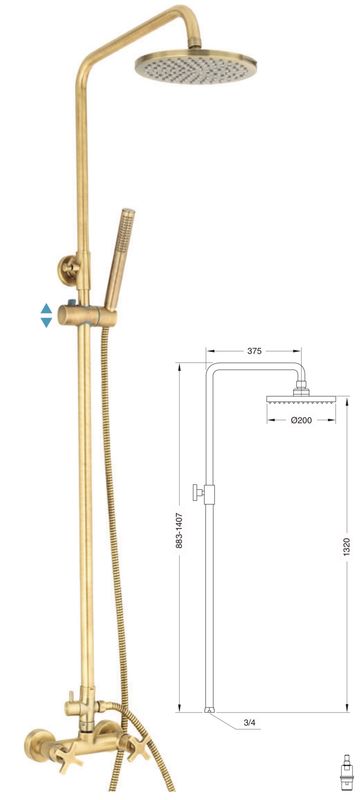 Aurin shower mixer