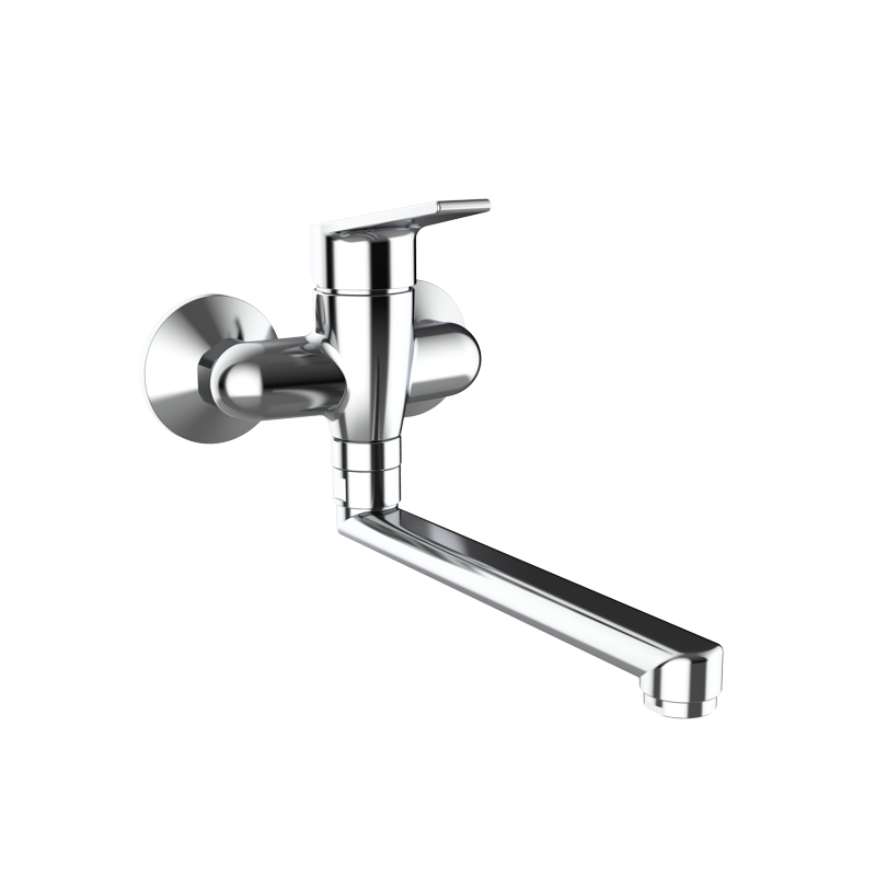 Fregadera monomando pared Eco Project caño bajo