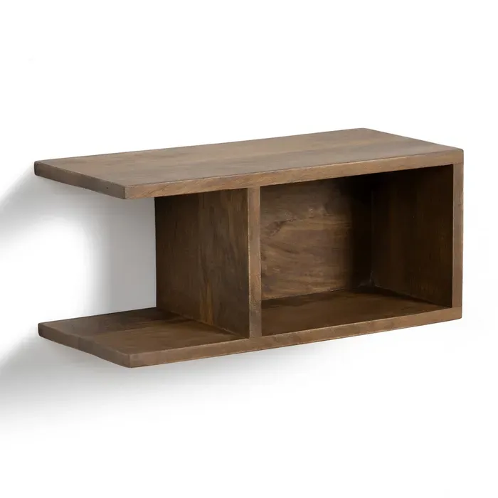 MESITA FLOTANTE MIEL MADERA DE MANGO 45x20x20cm