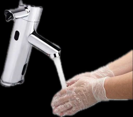 Electronic basin mixer