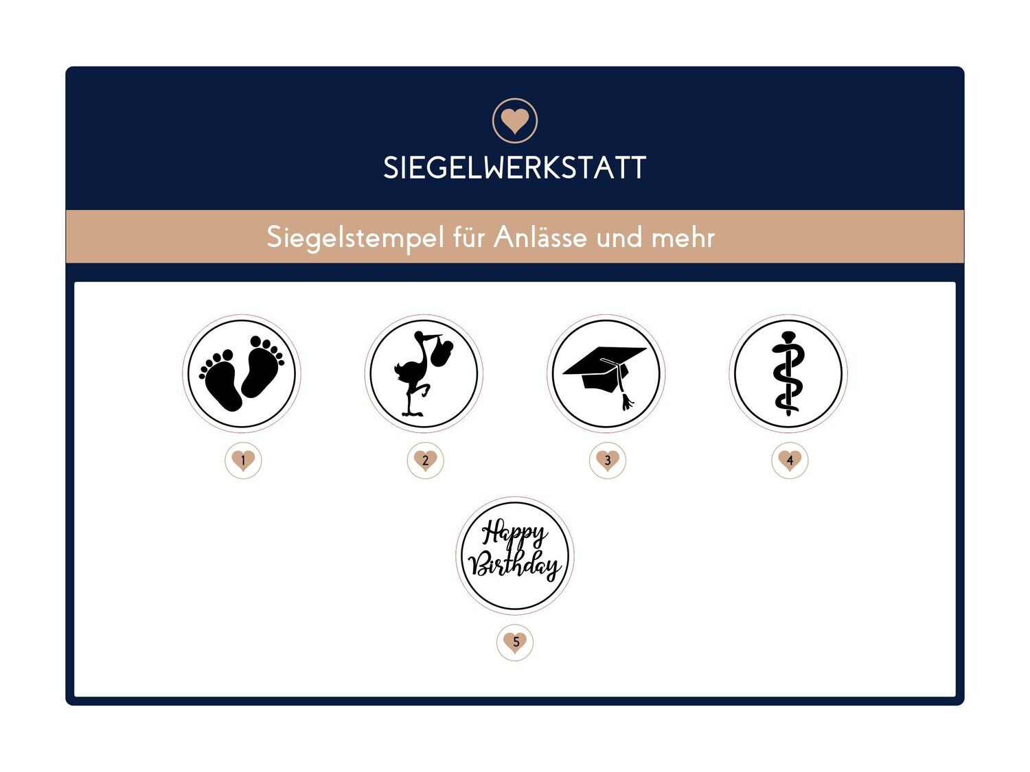 Siegel für Anlässe - Taufe - Geburt uvm