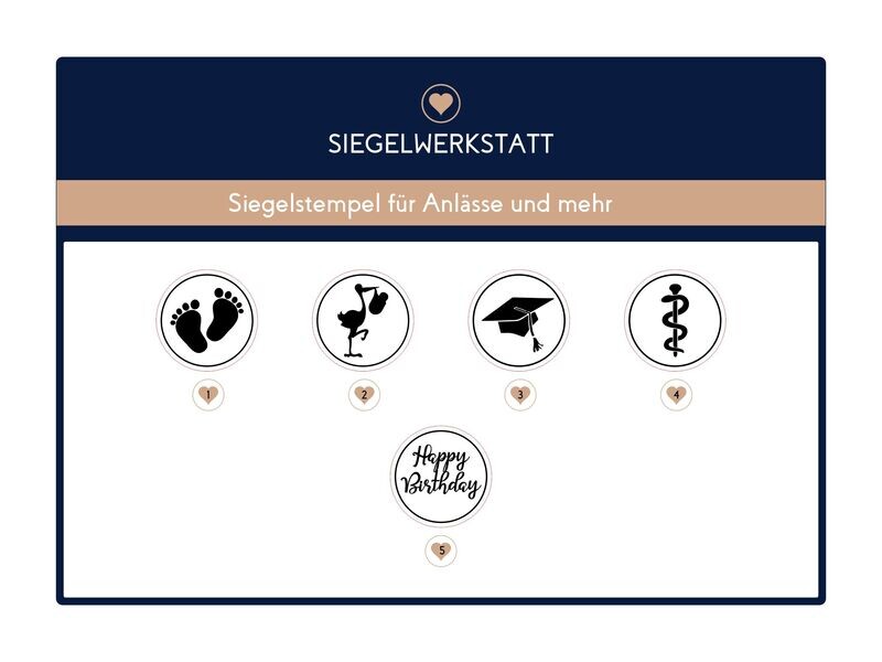 Siegel für Anlässe - Taufe - Geburt uvm
