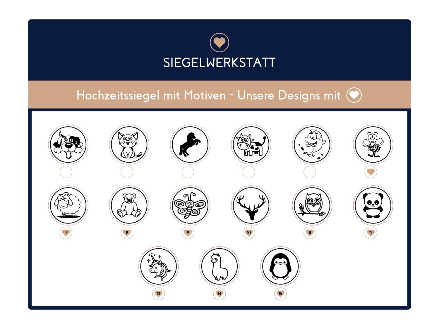 Siegel mit Tiermotiven