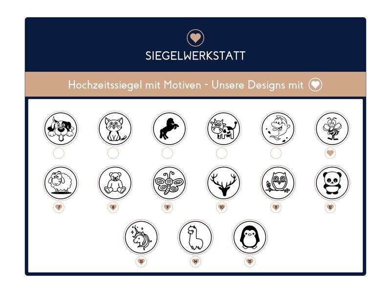Siegel mit Tiermotiven
