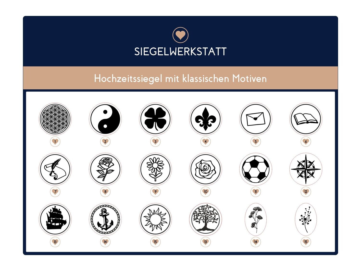 Siegel mit klassischen Motiven