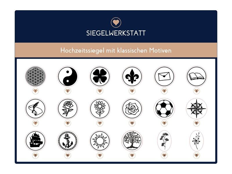 Siegel mit klassischen Motiven