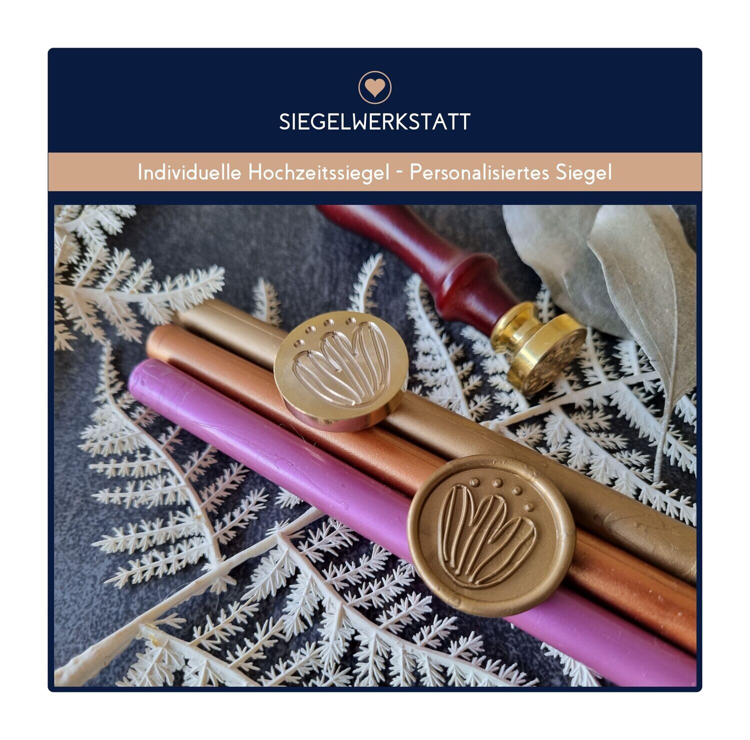Individuelles Siegel für Hochzeitseinladungen