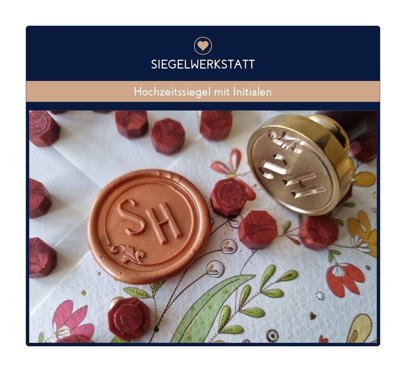 Hochzeit Siegel mit Initialen