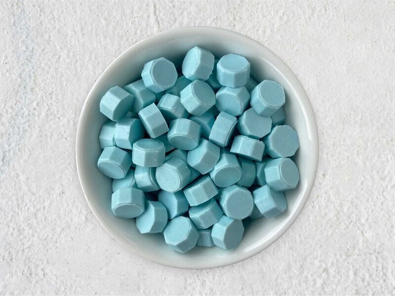 Siegelwachs in Perlen "Octagon" - Blau