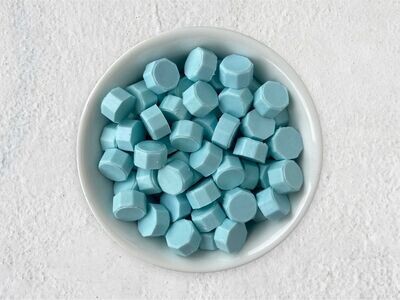 Siegelwachs in Perlen "Octagon" - Blau