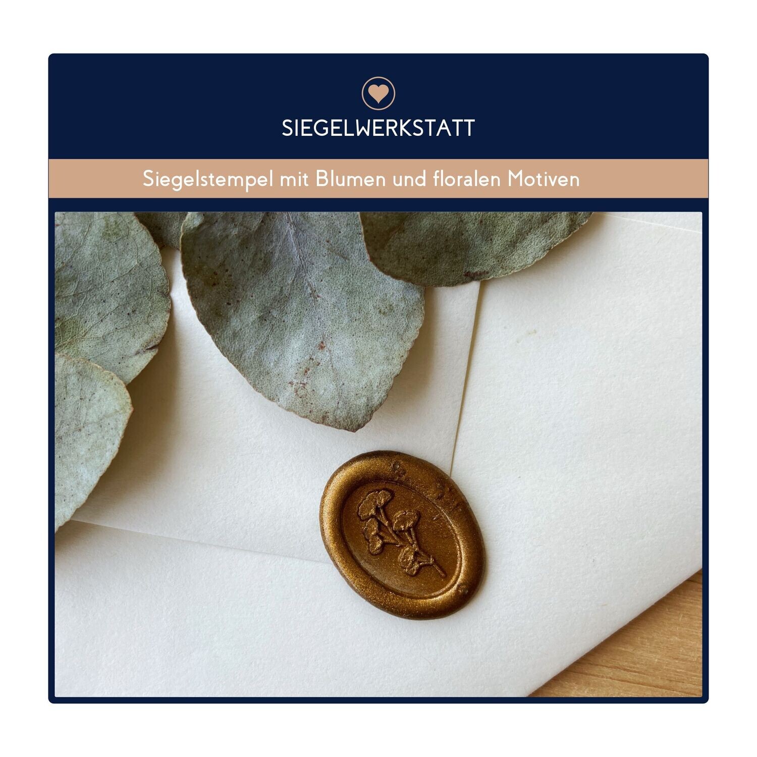 Siegel mit Blumen - Motiven