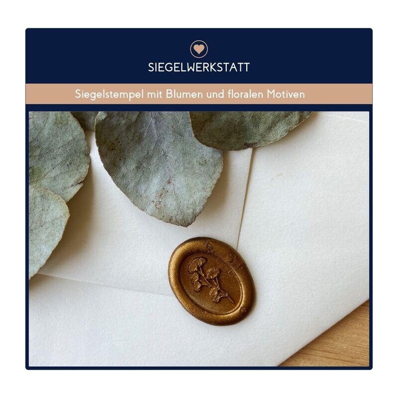Siegel mit Blumen - Motiven