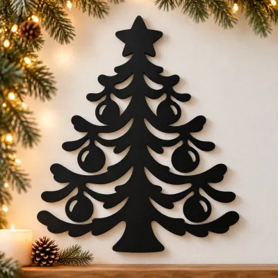 Weihnachtsbaum aus Acrylglas – Zweige mit Christbaumkugeln Weihnachtsbaum aus Acrylglas – Zweige mit Christbaumkugeln