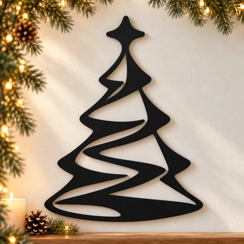 Weihnachtsbaum aus Acrylglas – geometrischer Linienbaum
