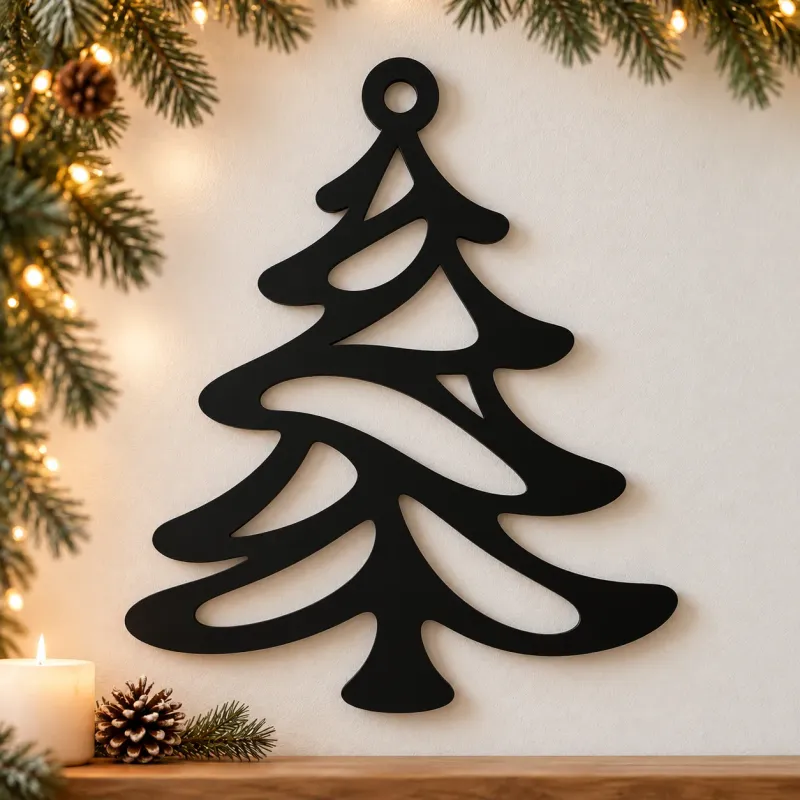 Weihnachtsbaum aus Acrylglas – geschwungene Bänder