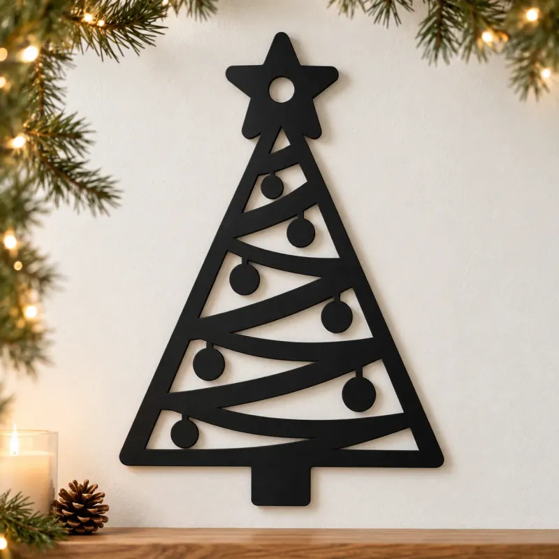 Acryl Wanddeko Weihnachtsbaum – Kugelband