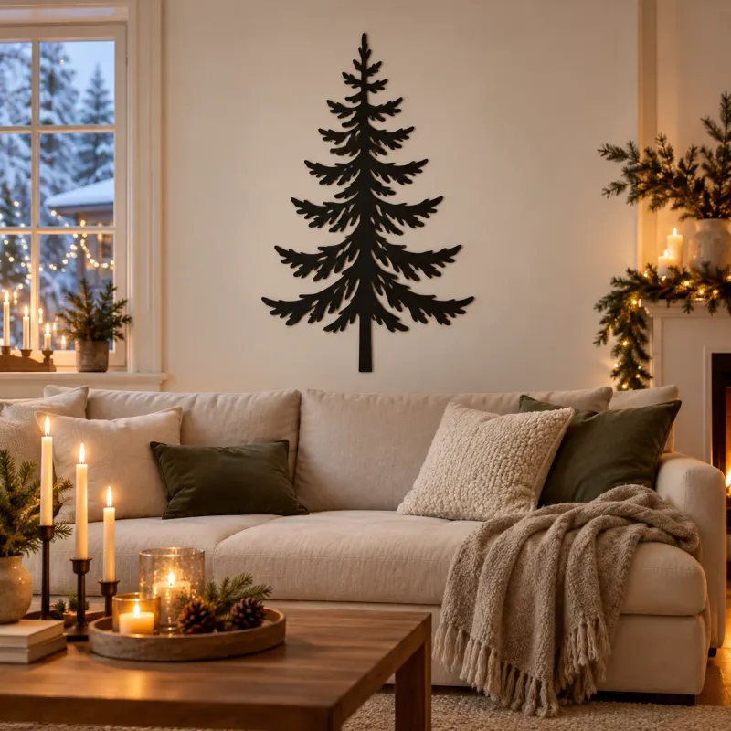 Acryl Wanddeko Weihnachtsbaum – Wintertanne
