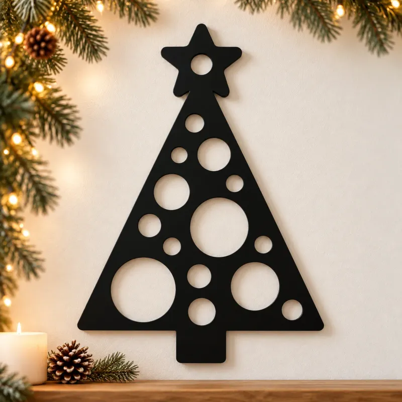 Weihnachtsbaum aus Acrylglas – Sterne und Kugeln