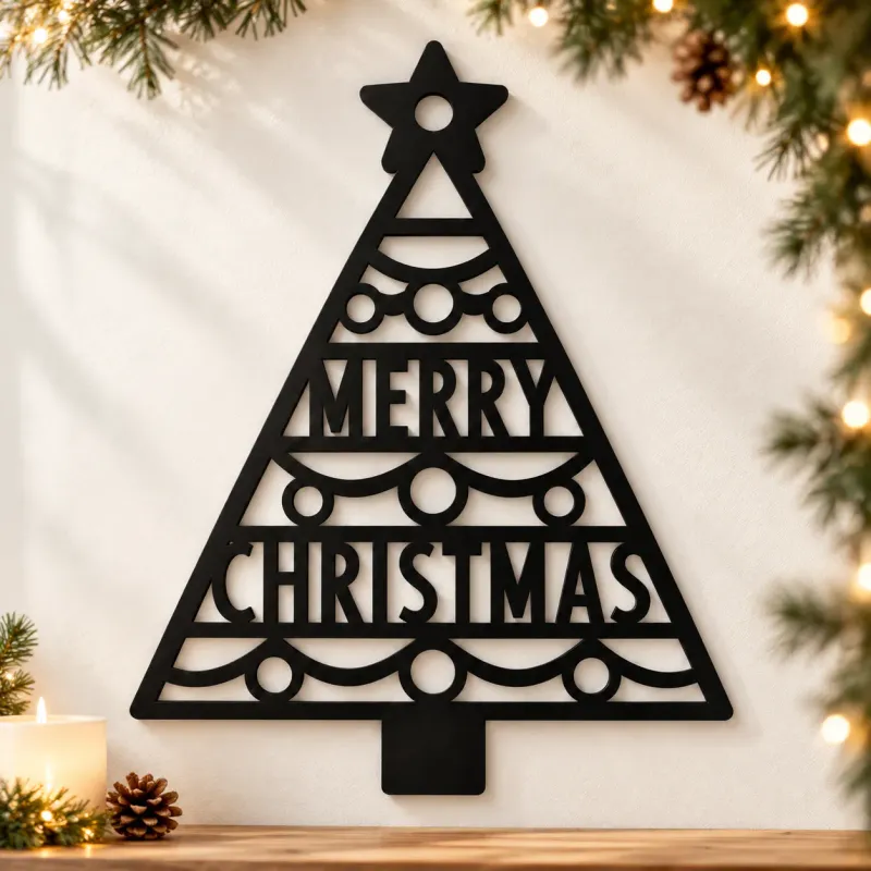 Weihnachtsbaum aus Acrylglas – Merry Christmas