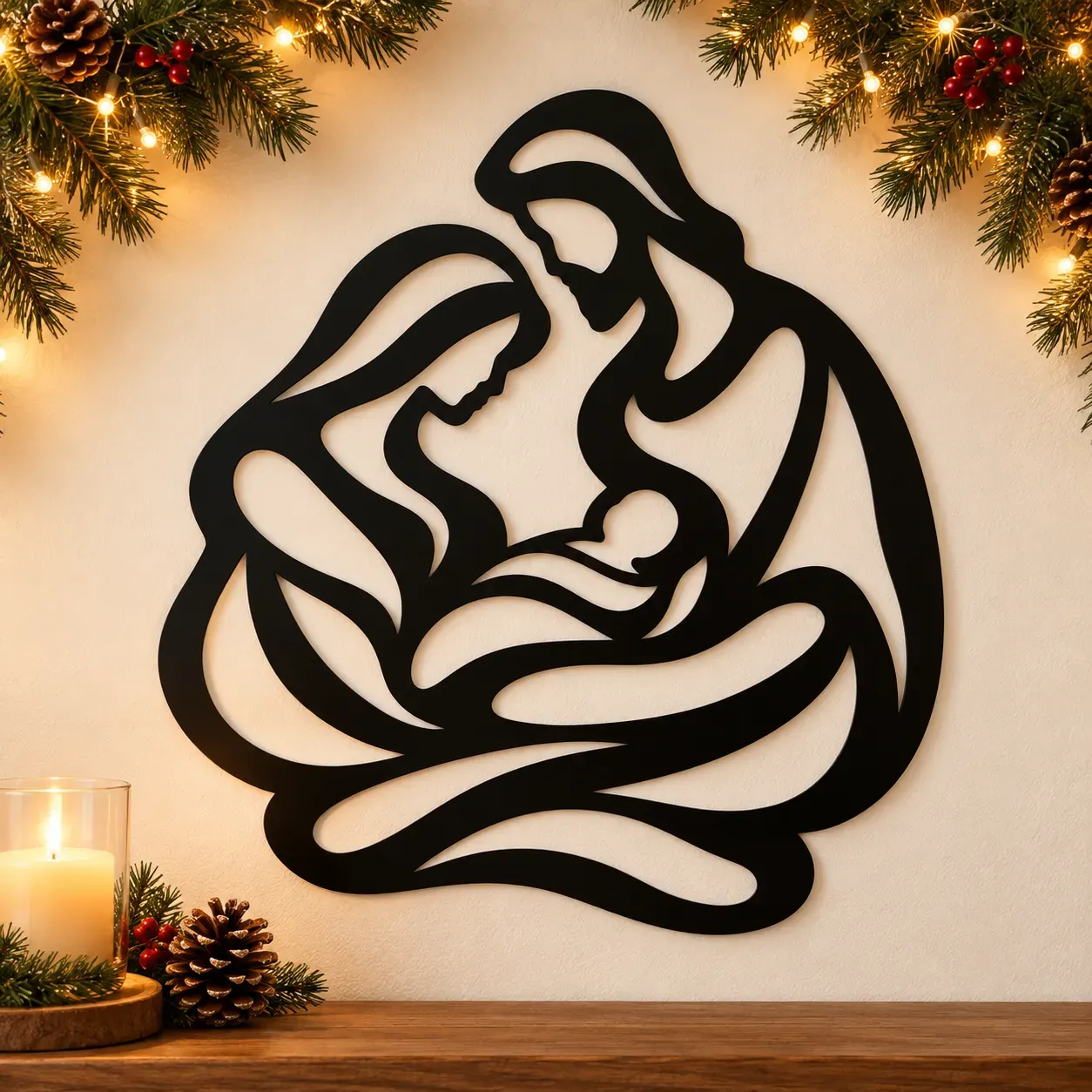 Acryl-Deko Heilige Familie - Geborgenheit Acryl-Deko Heilige Familie - Geborgenheit