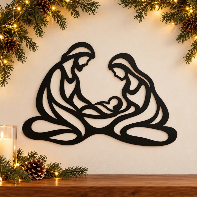Acryl-Deko Heilige Familie mit Jesuskind