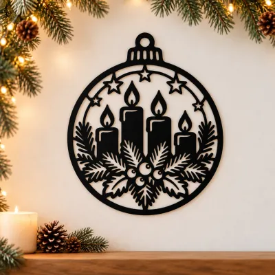 Acryl-Deko Weihnachtskugel - Adventskranz Acryl-Deko Weihnachtskugel - Adventskranz