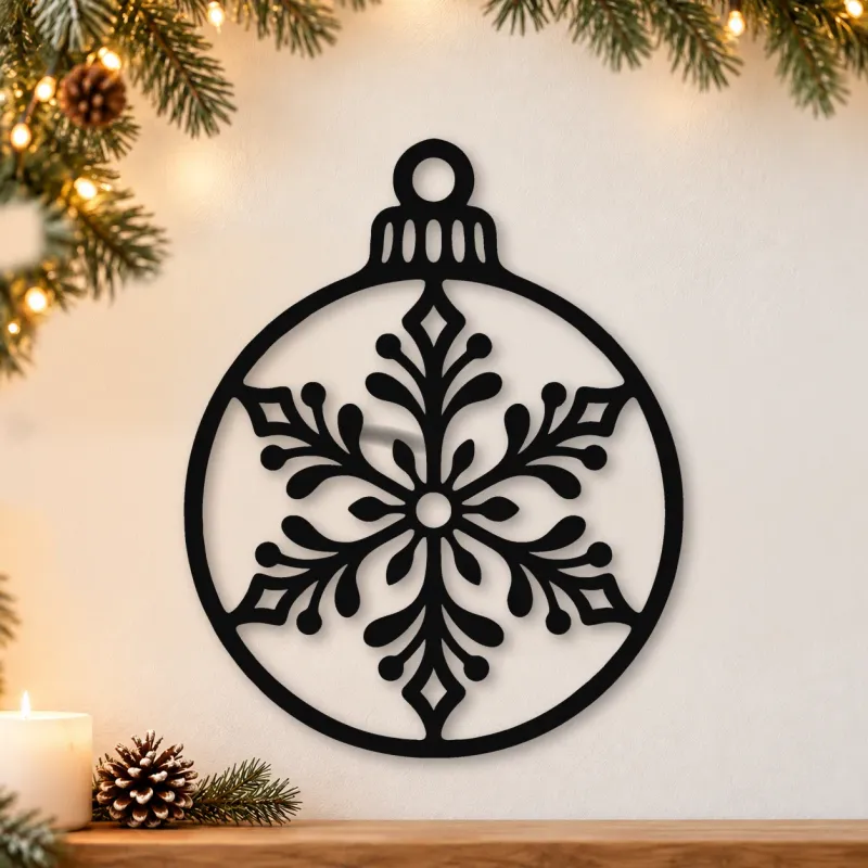 Acryl-Deko Weihnachtskugel - Schneeflocke