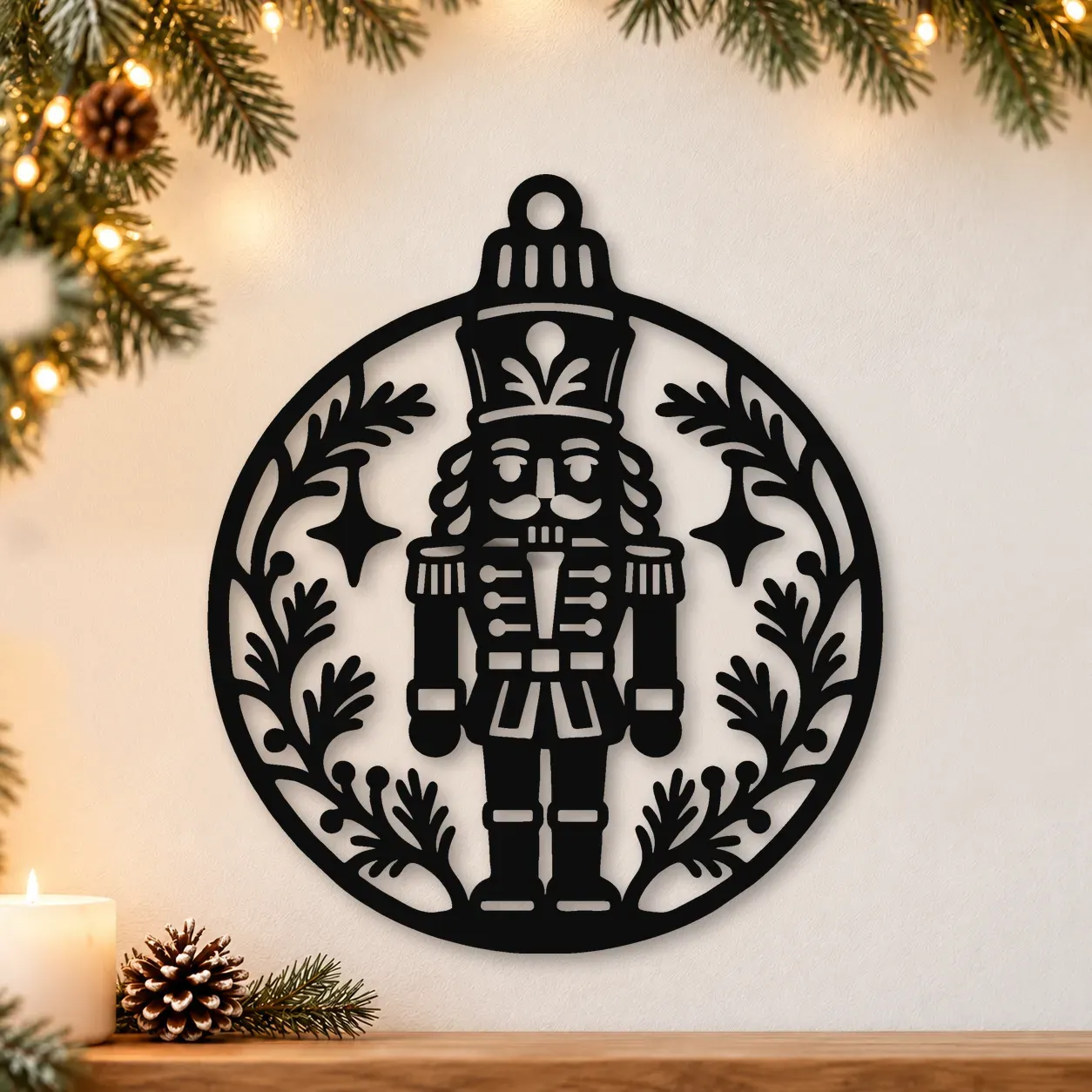Acryl-Deko Weihnachtskugel - Nussknacker