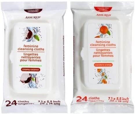 Assured feminine wipes