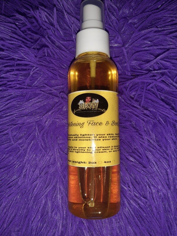 Skin lightening face &amp; body oil