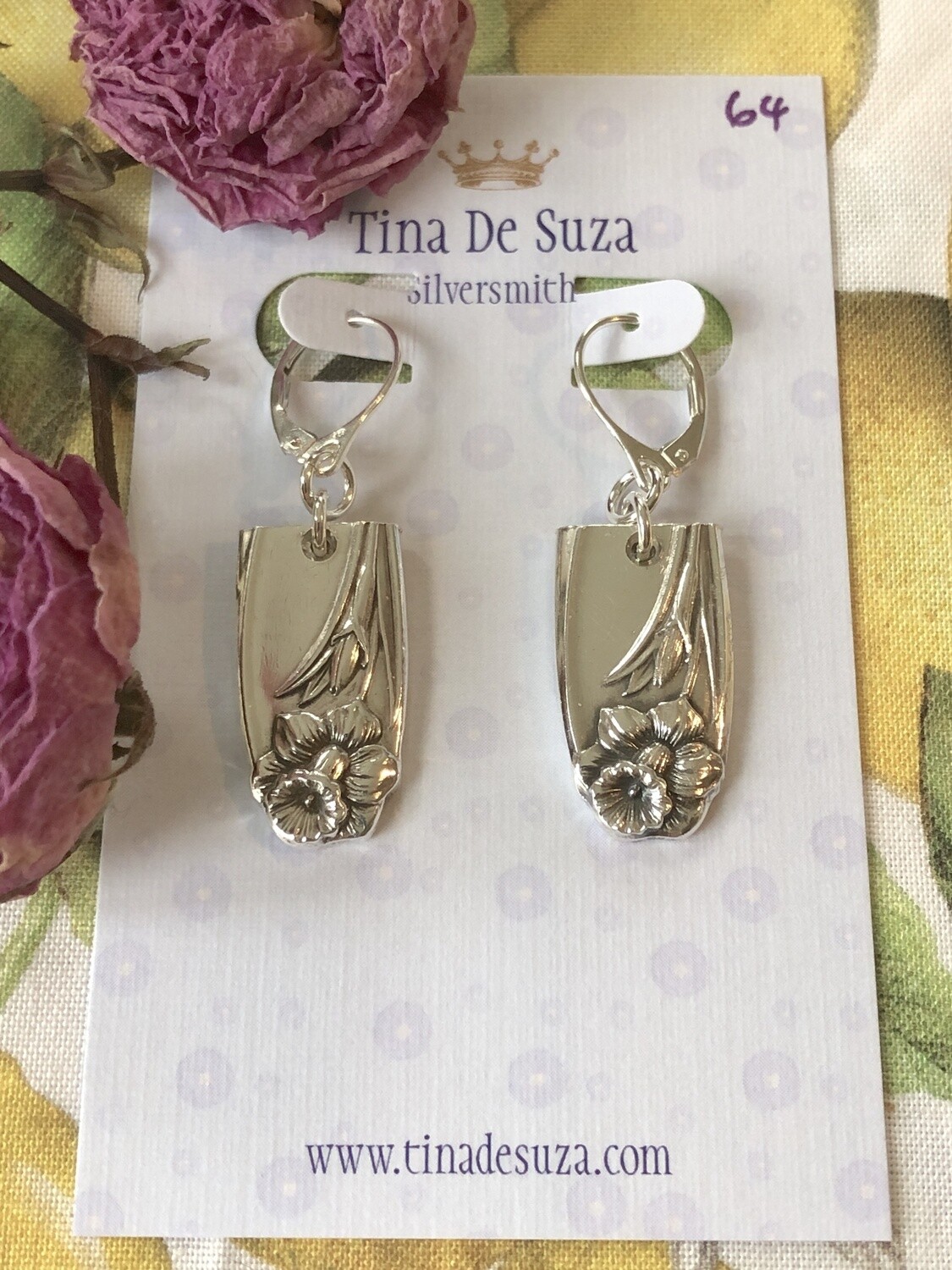 Vintage Cutlery Earrings Daffodil, 1950 ( 64)