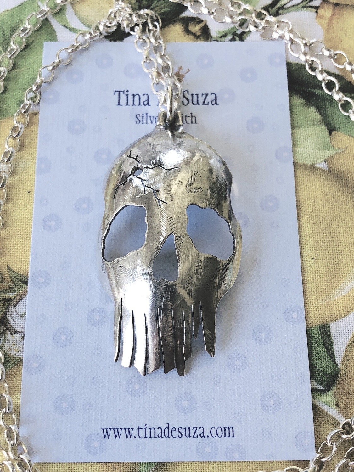 Pendant: Hand Cut Skull (1)