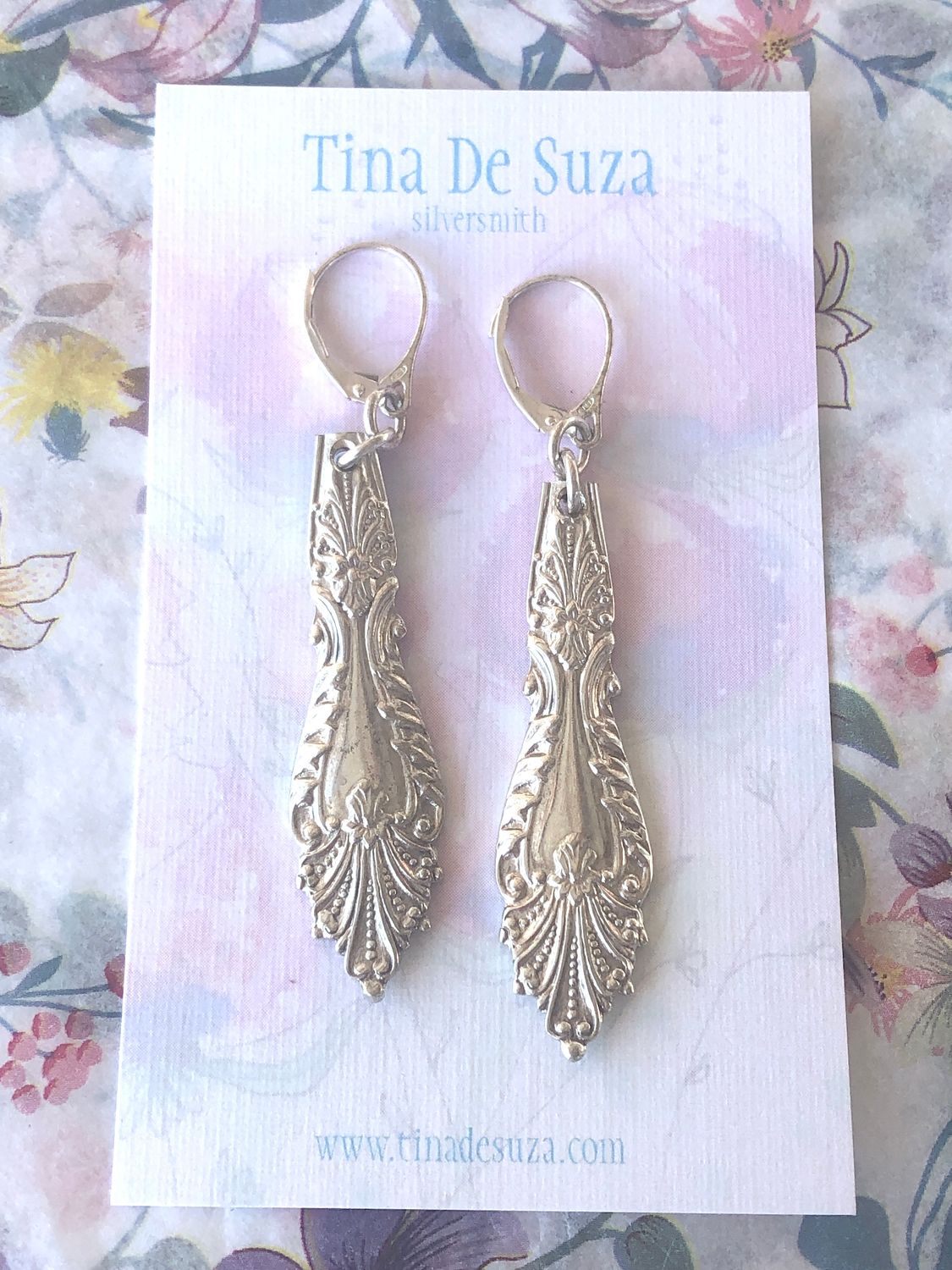 Vintage Cutlery Earrings - Raphael, 1896