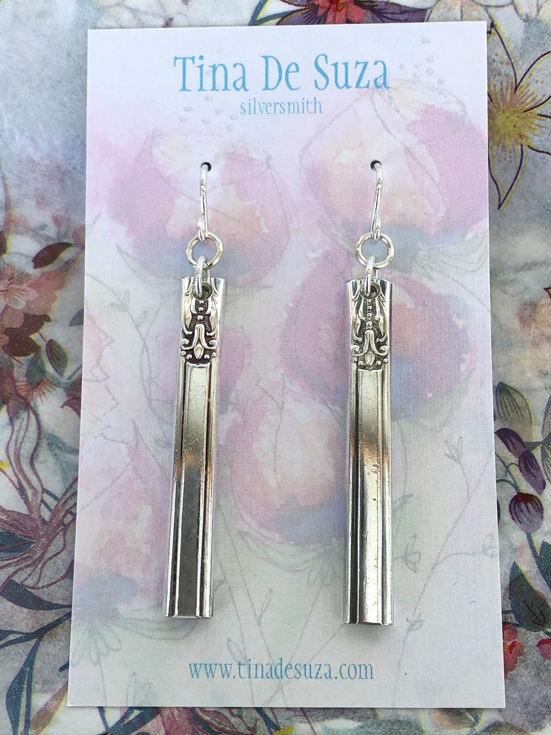 Vintage Cutlery Earrings - pieces, tiny flowers