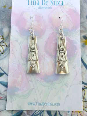 Vintage Cutlery Earrings - pieces, tiny flowers