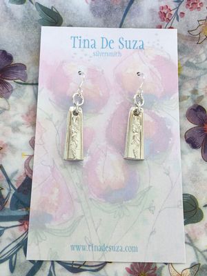Vintage Cutlery Earrings - pieces, tiny flowers