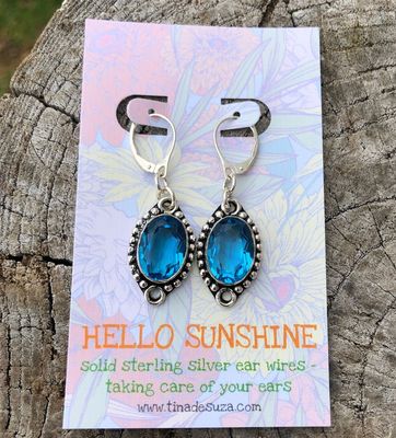 Hello Sunshine Earrings - charms on sterling ear wires