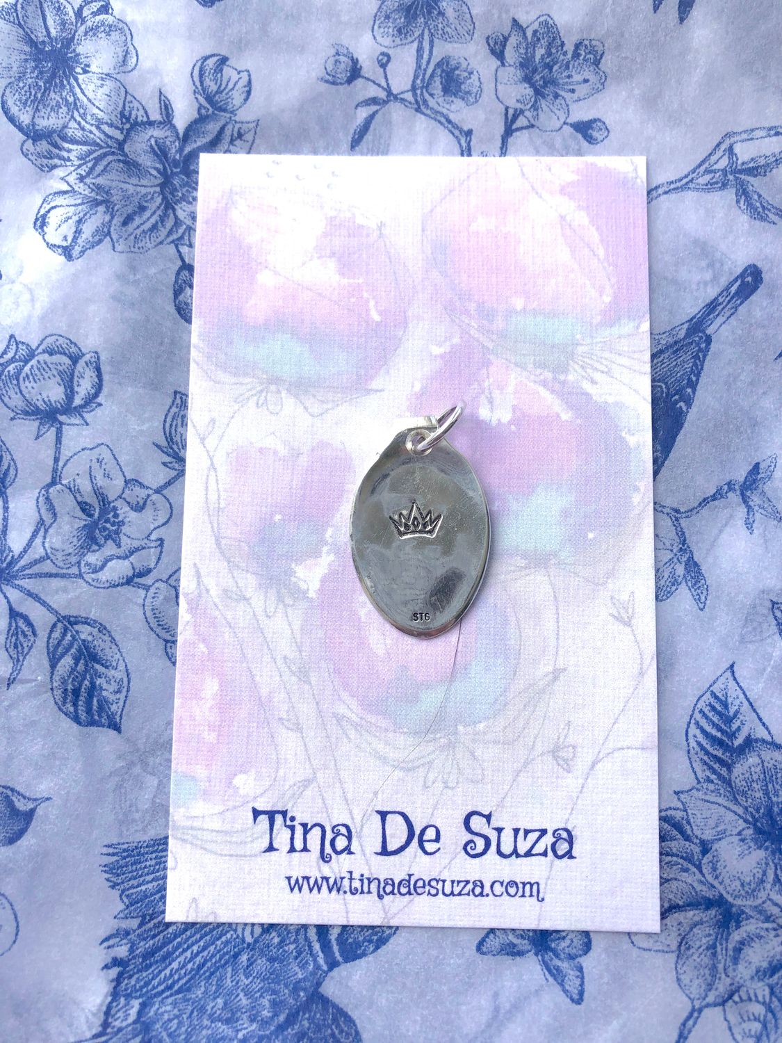 Sterling Tag - tiny crown stamp