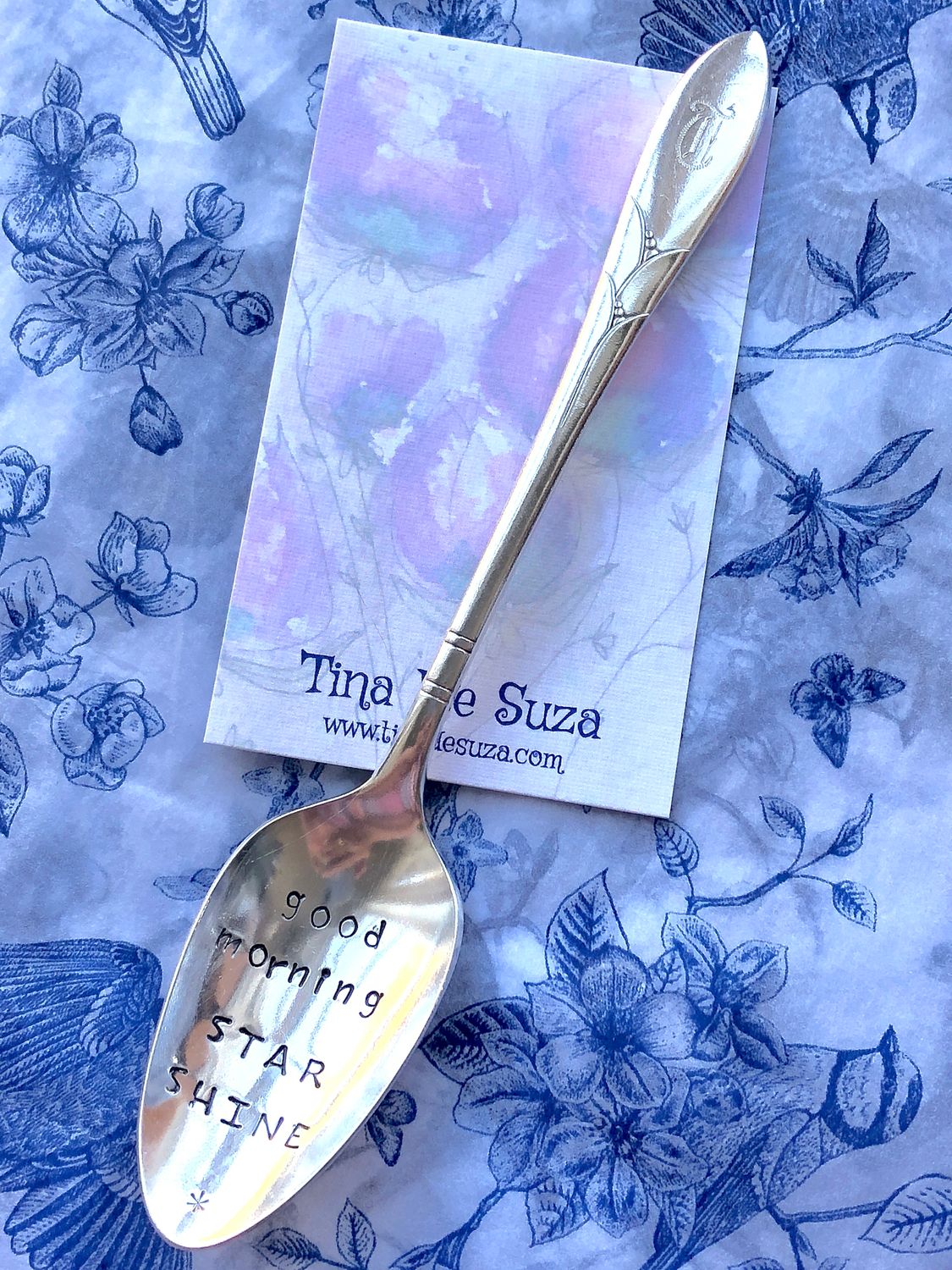 Stamped spoon - good morning star shine