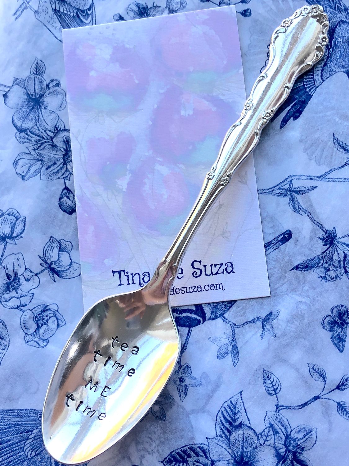 Stamped spoon - tea time, me time