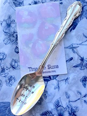 Stamped spoon - tea time, me time