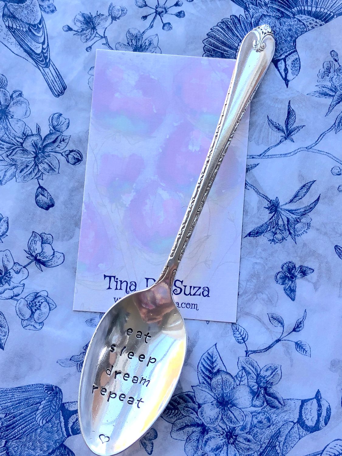 Stamped spoon - eat, sleep, dream, repeat